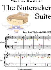 Miniature Overture the Nutcracker Suite Beginner Piano Sheet Music with Colored Notation